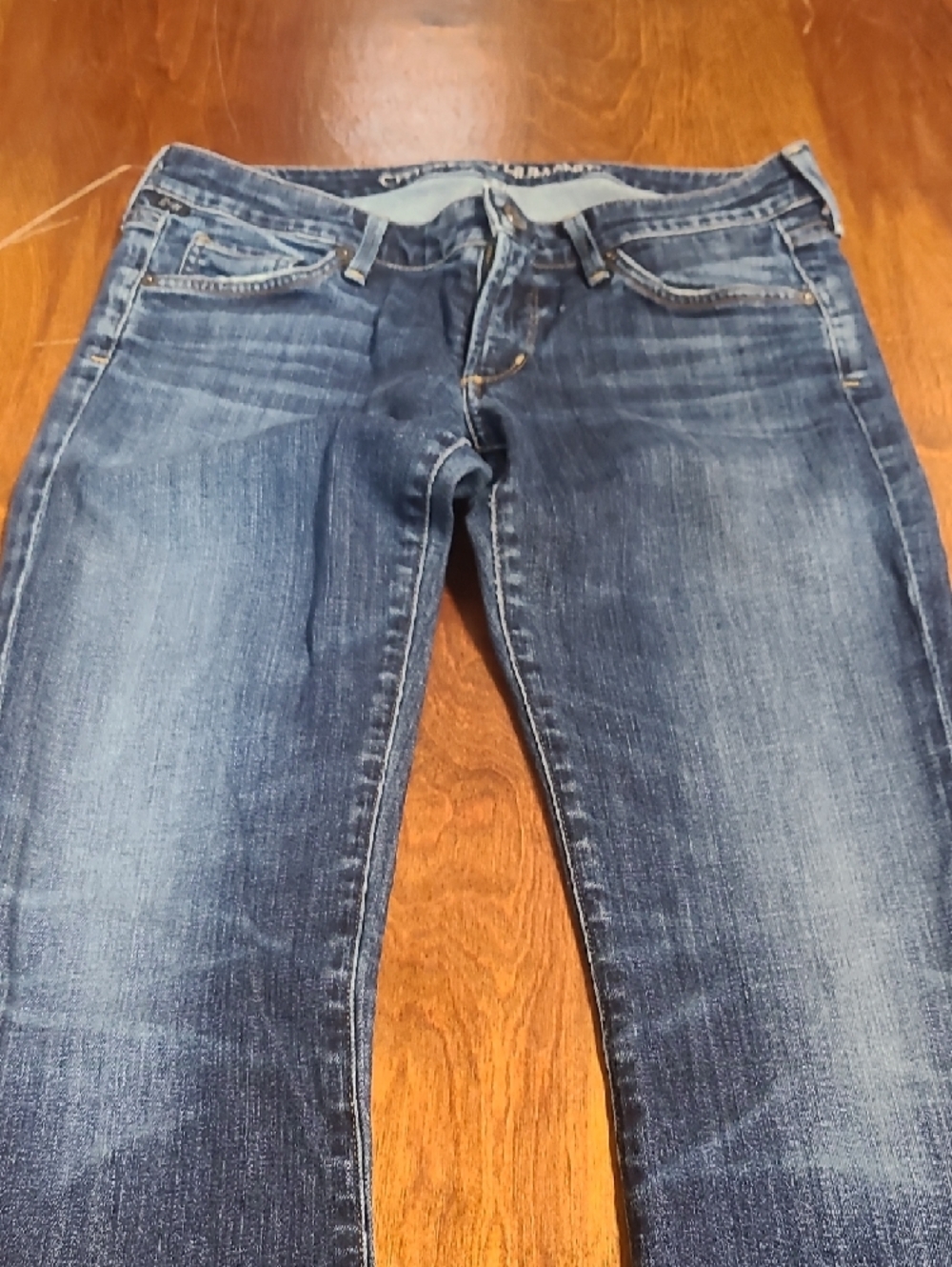 Citizens of Humanity Faded Dark Blue Skinny Jeans - Picture 3 of 9